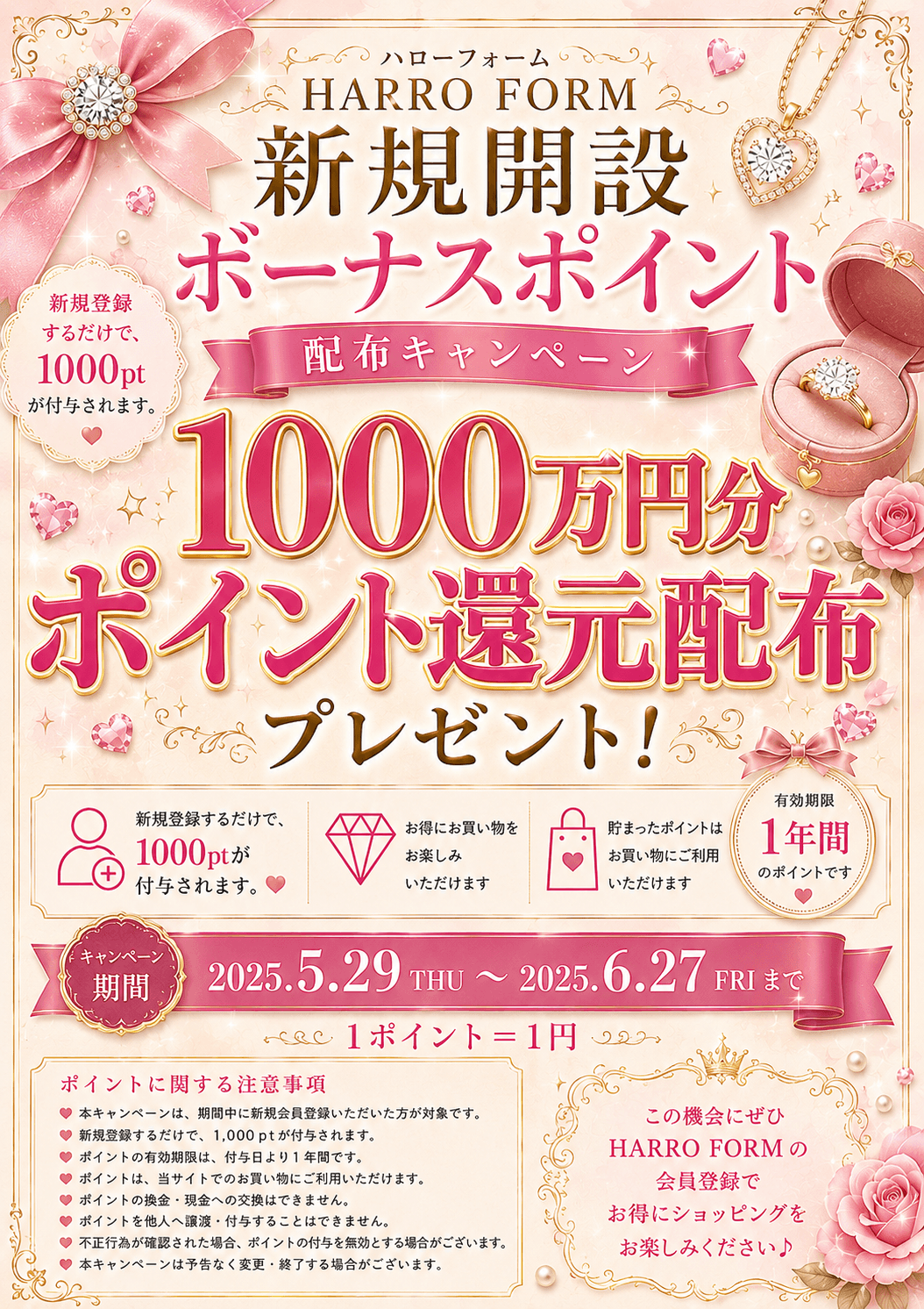 新規開設ボーナスポイント配布キャンペーン